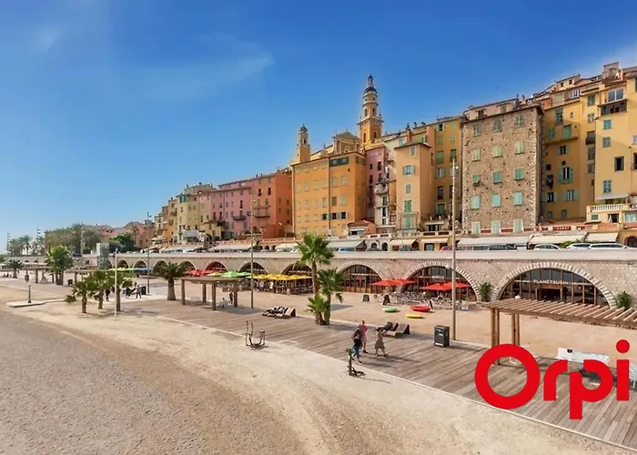 Moderne Avec Terrasse, Climatisé, Wifi, 2 Couchages à - Fr-1-647-50 Apartamento Menton